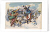 Illustration of Joachim Murat Battling Mustapha Pasha by Jacques Onfroy de Breville