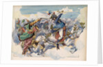 Illustration of Joachim Murat Battling Mustapha Pasha by Jacques Onfroy de Breville
