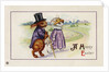 A Happy Easter Postcard with Rabbit Family by Anonymous