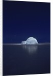 Illuminated Igloo at Frozen Lake by Anonymous