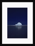 Illuminated Igloo at Frozen Lake by Anonymous