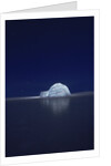 Illuminated Igloo at Frozen Lake by Anonymous