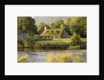 Vine-Covered Stone Cottage Near River Conwy by Anonymous