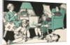 Illustration of a Family Relaxing at Home by Marguerite Davis