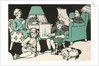 Illustration of a Family Relaxing at Home by Marguerite Davis