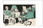 Illustration of a Family Relaxing at Home by Marguerite Davis