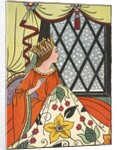 Book Illustration of the Queen in the Ebony Window by Bess Livings