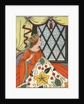 Book Illustration of the Queen in the Ebony Window by Bess Livings
