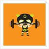 El Frijole Lifting Weights by Anonymous