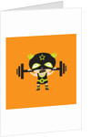 El Frijole Lifting Weights by Anonymous