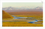 Mountains and Winding River in Tundra Valley by Anonymous