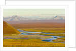 Mountains and Winding River in Tundra Valley by Anonymous