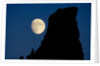 Full Moon Beside Rock by Anonymous