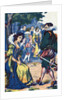 Illustration of a Courtier Walking Away from a Princess by Anonymous