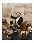 Illustration of Giuseppe Verdi Conducting in Paris by Anonymous