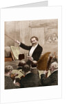 Illustration of Giuseppe Verdi Conducting in Paris by Anonymous