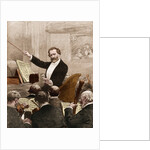 Illustration of Giuseppe Verdi Conducting in Paris by Anonymous