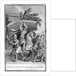 Illustration of Alcibiades Defending Socrates in a Fight by Anonymous