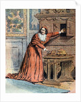 Illustration of Cardinal Mazarin Hiding a Jewelry Box by Anonymous