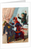 Illustration of Morgiana Stabbing the Diguised Captain of the Forty Thieves by Anonymous