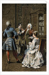 Illustration of a Scene at the Home of Monsieur G.M. by Maurice Leloir