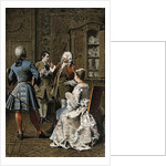 Illustration of a Scene at the Home of Monsieur G.M. by Maurice Leloir