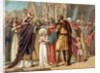 Illustration of Saint Genevieve with Saint Germain of Auxerre by Anonymous