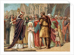 Illustration of Saint Genevieve with Saint Germain of Auxerre by Anonymous