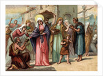 Illustration of Saint Genevieve Distributing Bread to the Hungry by Anonymous