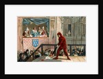 Illustration of King Philip IV Watching the Public Burning of a Papal Decree by Anonymous