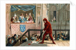 Illustration of King Philip IV Watching the Public Burning of a Papal Decree by Anonymous