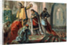Illustration of Hugh Capet Crowning His Son, Robert II the Pious by Anonymous