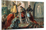 Illustration of Hugh Capet Crowning His Son, Robert II the Pious by Anonymous