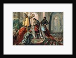 Illustration of Hugh Capet Crowning His Son, Robert II the Pious by Anonymous