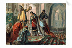 Illustration of Hugh Capet Crowning His Son, Robert II the Pious by Anonymous