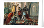 Illustration of Hugh Capet Crowning His Son, Robert II the Pious by Anonymous