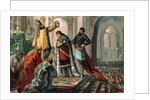 Illustration of Hugh Capet Crowning His Son, Robert II the Pious by Anonymous