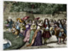 Illustration of Louis XIV in His Gardens at Versailles by Anonymous