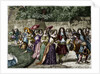 Illustration of Louis XIV in His Gardens at Versailles by Anonymous