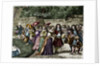 Illustration of Louis XIV in His Gardens at Versailles by Anonymous