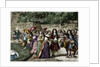 Illustration of Louis XIV in His Gardens at Versailles by Anonymous