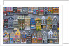 Refrigerator Magnets of Amsterdam Town Homes by Anonymous