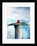 Apple and Open Book on Pedestal by Anonymous