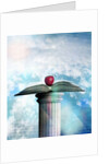 Apple and Open Book on Pedestal by Anonymous