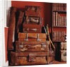 Stack of Antique Leather Suitcases by Anonymous