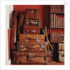 Stack of Antique Leather Suitcases by Anonymous