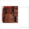 Stack of Antique Leather Suitcases by Anonymous