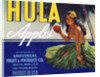 Hula Apples Fruit Crate Label by Anonymous