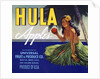 Hula Apples Fruit Crate Label by Anonymous