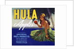 Hula Apples Fruit Crate Label by Anonymous